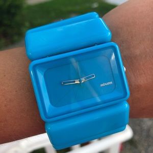 Electric blue Nixon watch